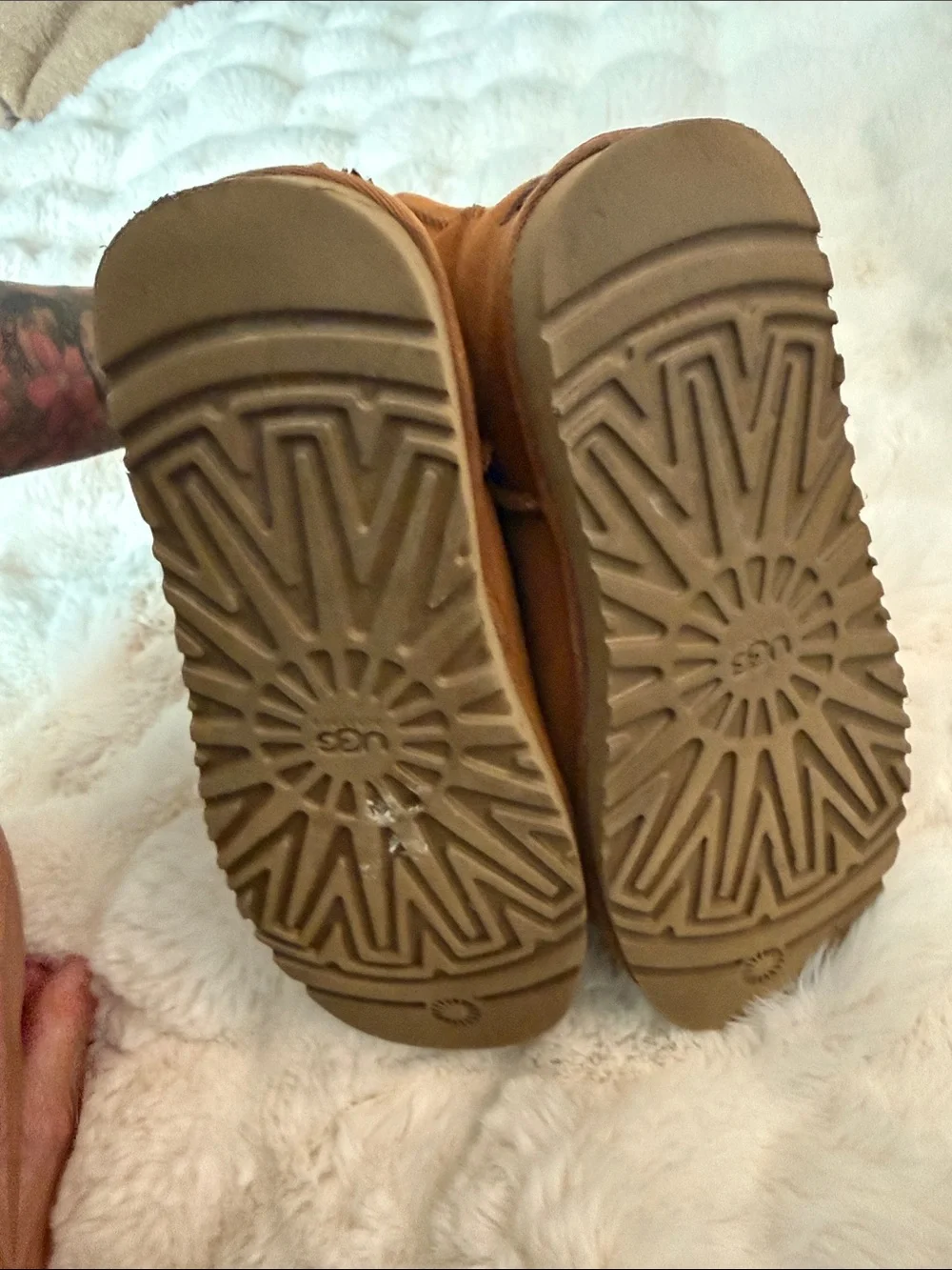 UGG Chestnut Short Suede Shearling Boots